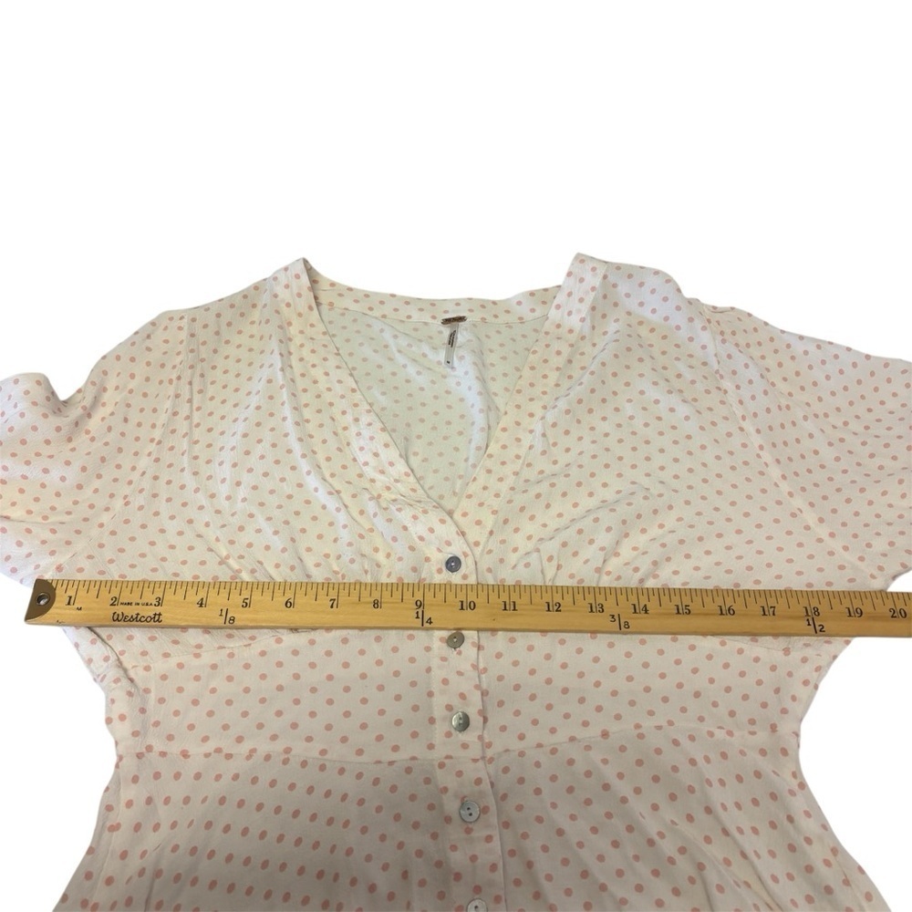 Free People Love Street Pink Ivory Top Women’s Size Medium - Picture 9 of 10